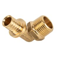 Угол комбинированный 90° - 1/2"x16 мм НР латунь Ростерм 