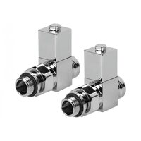 Набор дизайн-вентилей ROYAL THERMO CUBE прямой, хром, 1/2" (Роял Термо)