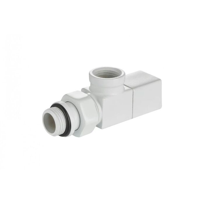 Набор дизайн-вентилей ROYAL THERMO CUBE осевой, белый, 1/2" (Роял Термо)