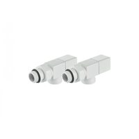 Набор дизайн-вентилей ROYAL THERMO CUBE осевой, белый, 1/2" (Роял Термо)