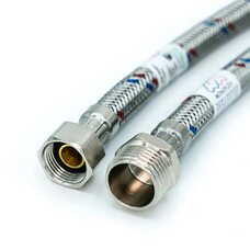 Подводка для воды Monoflex PEX НВ оплётка из нержавеющей стали, гайка G1/2 – штуцер G1/2, 80 см