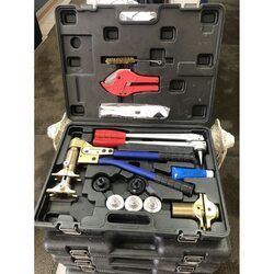 Инструмент для Rehau, Ручной пресс (РЕХАУ - Насадки: stabil 16-20, flex/ping 16-32, Тиски, экспандер, ножницы, смазка, чемодан) Millennium/Vier/Tim  Millennium Ф16-32