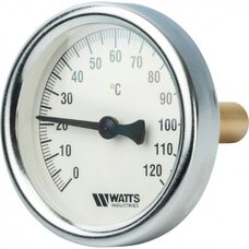 Термометр биметаллический 63 мм 1/2", 120°C с погружной гильзой 50 мм Watts F+R801 OR