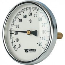 Термометр биметаллический 100 мм 1/2", 120°C с погружной гильзой 100 мм Watts F+R801 OR