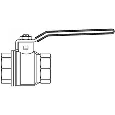Кран шаровый 1 1/2" ВВ маховик из алюминия Optibal Oventrop