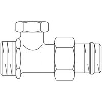 Вентиль на обратную подводку 1/2" x 3/4"НР, проходной Combi 2 Oventrop