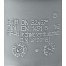 Отвод канализационный HTB 32 67° Ostendorf