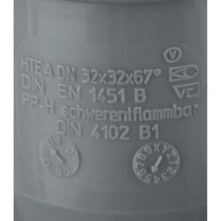 Тройник канализационный HTEA 32х32/67° Ostendorf