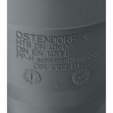 Отвод канализационный HTB 40 45° Ostendorf