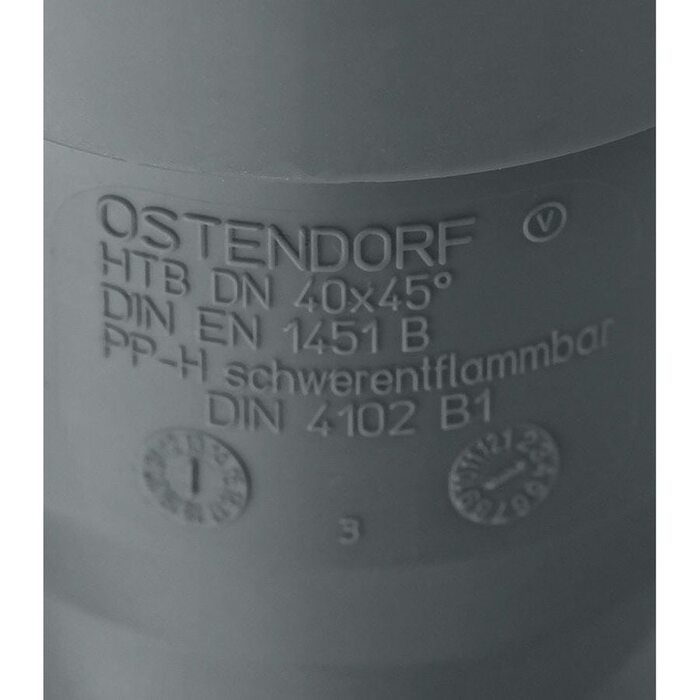 Отвод канализационный HTB 40 45° Ostendorf