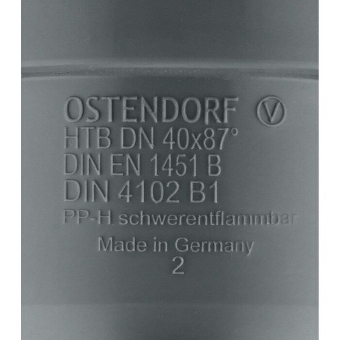 Отвод канализационный HTB 40 90° Ostendorf