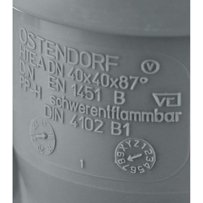 Тройник канализационный HTEA 40х40/90° Ostendorf