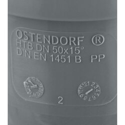 Отвод канализационный HTB 50 15° Ostendorf