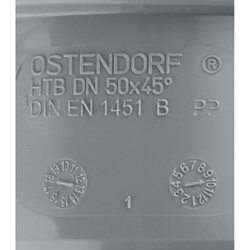 Отвод канализационный HTB 50 45° Ostendorf