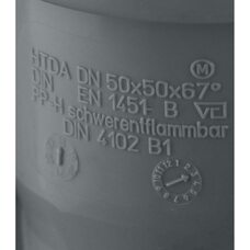 Крестовина канализационная HTDA 50х50х50 67° одноплоскостная Ostendorf