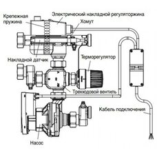 Насосно-смесительный блок Regufloor NH Ду 25 с насосом Wilo Yonos Para Oventrop