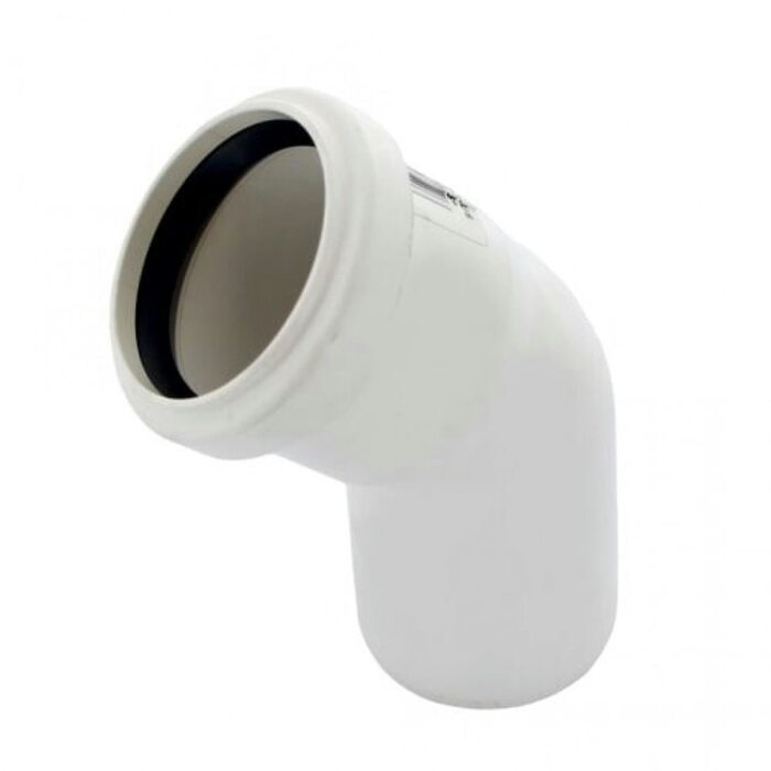 Отвод канализационный Raupiano Plus 50х45° REHAU (РЕХАУ - 11211141001)