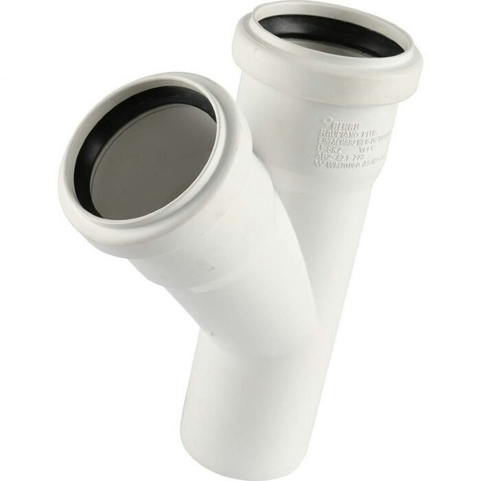 Тройник канализационный Raupiano Plus 50/50х45° REHAU (РЕХАУ - 11212341001)