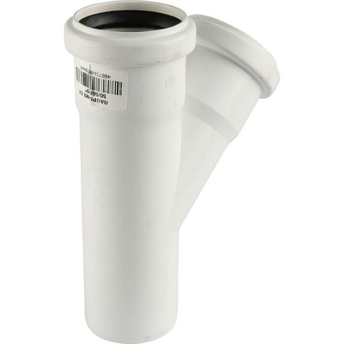 Тройник канализационный Raupiano Plus 50/50х45° REHAU (РЕХАУ - 11212341001)