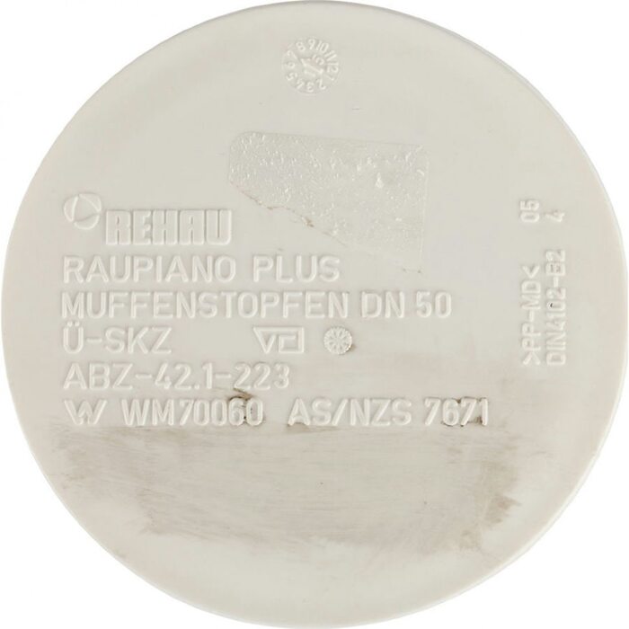 Заглушка канализационная Raupiano Plus 50 REHAU (РЕХАУ - 11214541002)