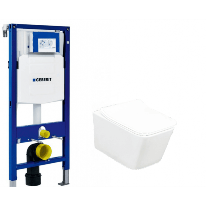 Комплект Инсталляция для подвесного унитаза Geberit Duofix UP 320+Подвесной унитаз Trento Z19-66 Zandini