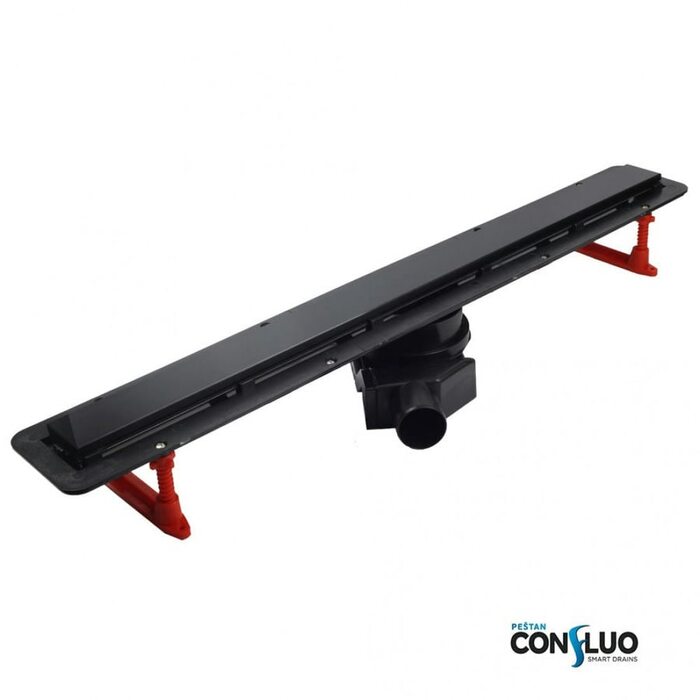 Душевой лоток Confluo Frameless Line 650 Black Glass-артикул-13701204