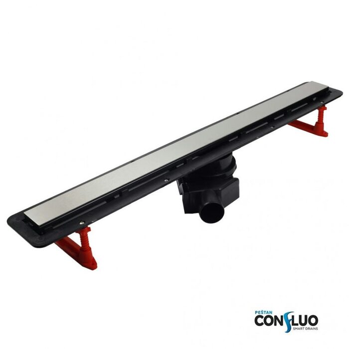 Душевой лоток Confluo Frameless Line 650 Black Glass-артикул-13701204