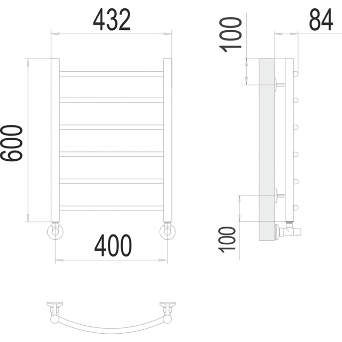 Классик П6 400х600 Полотенцесушитель TERMINUS