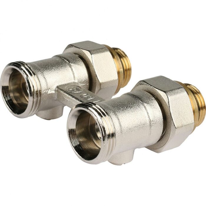 Узел нижнего подключения радиатора 1/2" НР x 3/4" НР, прямой REHAU (РЕХАУ - 12407271001)