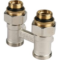 Узел нижнего подключения радиатора 1/2" НР x 3/4" НР, прямой REHAU (РЕХАУ - 12407271001)