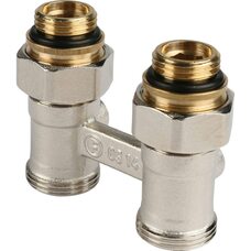 Узел нижнего подключения радиатора 1/2" НР x 3/4" НР, прямой REHAU (РЕХАУ - 12407271001)