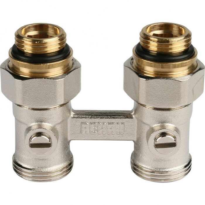 Узел нижнего подключения радиатора 1/2" НР x 3/4" НР, прямой REHAU (РЕХАУ - 12407271001)