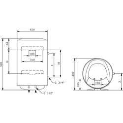 Водонагреватель Ariston LYDOS ECO ABS PW 100 V, электрический накопительный (3201976 Аристон)