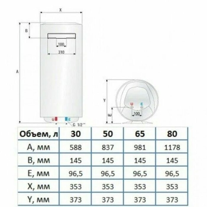Водонагреватель Ariston BLU1 ECO ABS PW 30 V SLIM, электрический накопительный (3700554 Аристон)
