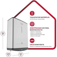 Водонагреватель электрический накопительный Ariston VELIS LUX INOX PW ABSE WI-FI 80 3700675 (Аристон)