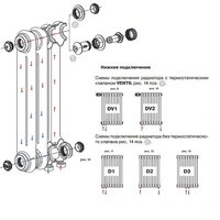 Стальной трубчатый радиатор RIFAR TUBOG TUB 2180 - 6 секций DV1 (Титан) (РИФАР)
