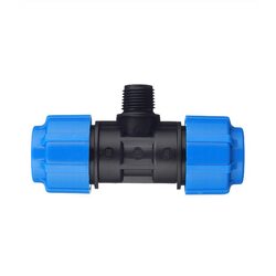 Тройник с наружной резьбой 25x1/2"x25 ПНД Политэк