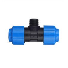 Тройник с наружной резьбой 25x3/4"x25 ПНД Политэк