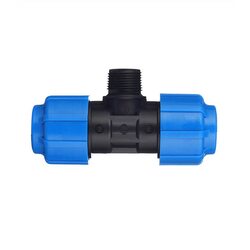 Тройник с наружной резьбой 25x3/4"x25 ПНД Политэк