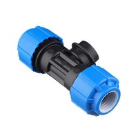 Тройник с внутренней резьбой 25x1/2"x25 ПНД Политэк