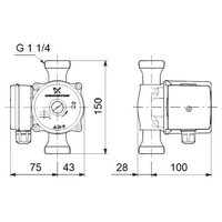 Насос циркуляционный UP 20-30 N-150 Grundfos (59643500 Грундфос)