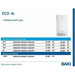 Котел газовый настенный Baxi ECO-4S 24F (7659670-- Бакси)