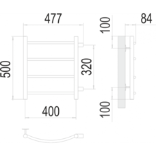Классик П4 400х500 бп320 Полотенцесушитель TERMINUS