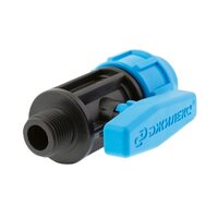 Кран шаровой с наружной резьбой 20x1/2" ПНД Джилекс
