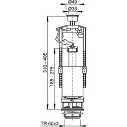 Сливной механизм со стоп кнопкой Alcaplast A2000