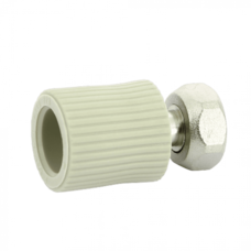 Переходник с накидной гайкой и вварным латунным патрубком PPR 20х1/2" FV-Plast