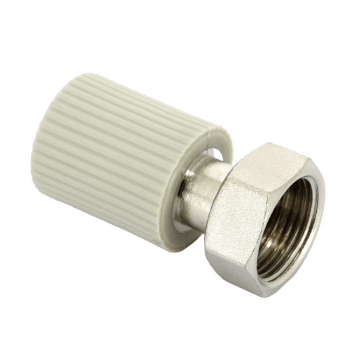 Переходник с накидной гайкой и вварным латунным патрубком PPR 20х3/4" FV-Plast