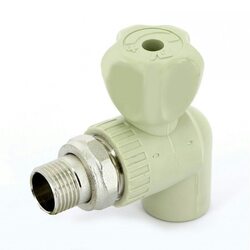 Кран шаровой радиаторный 20x1/2" НР, угловой PPR FV-Plast
