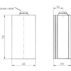 Котел газовый настенный Baxi ECO Four 24 (CSE46224354- Бакси)