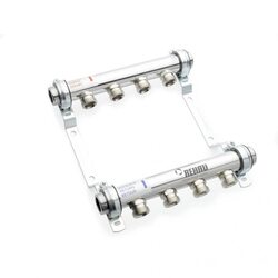 Коллекторная группа REHAU HLV на 10 выходов (РЕХАУ - 11102161001)1"x3/4"ЕК из нержавеющей стали